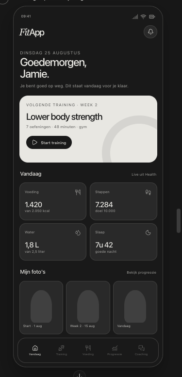 The RE/HERS training and recovery app on an iPhone